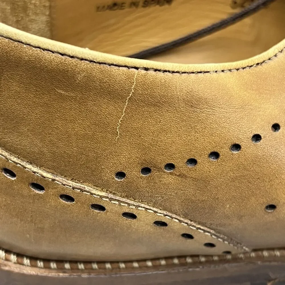 Mezlan Alexander Oxford‎ Shoes Men Size 11 M Tan Brown Wingtip Lace Up Low Dress